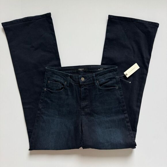 Fidelity Katie High Rise Classic Flare Empress Blue Jeans Size 27 NWT - Picture 3 of 11